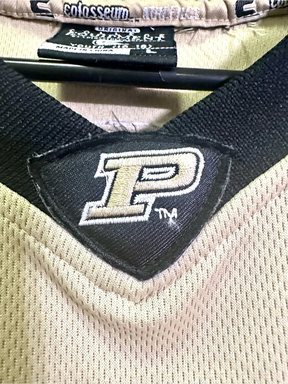This is a Youth size Large Purdue Boilermakers jersey featuring the number 2